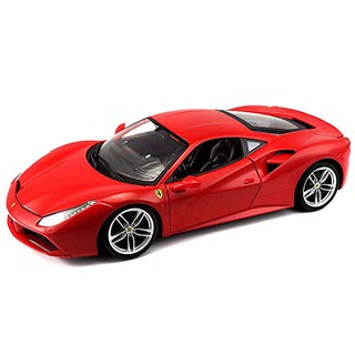 รถโมเดล Bburago 18-16008 Ferrari 488 GTB Ross Red อัตราส่วน 1:18 งานสะสม งานคุณภาพ