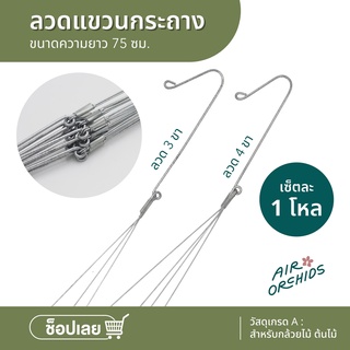 ลวดแขวนกระถาง แบบ 3 ขา และ 4 ขา - เซ็ตละ 1 โหล (12 เส้น)