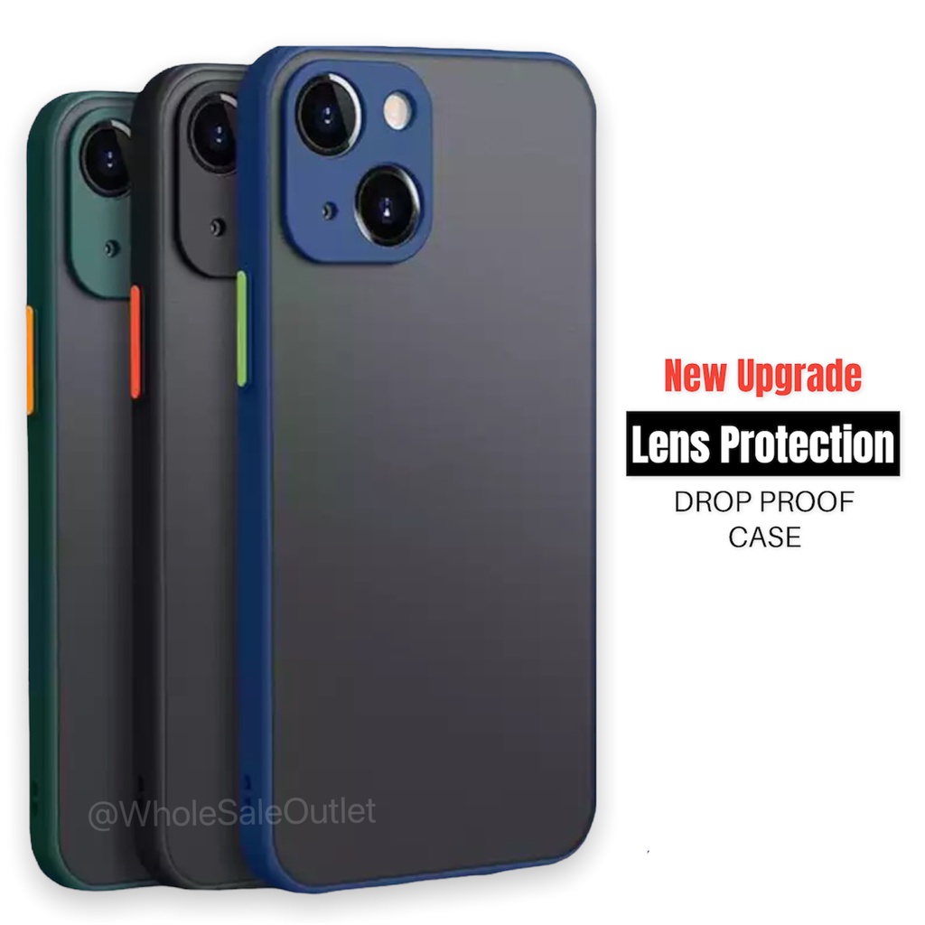 iP 11 12 13 14 Pro Max Plus mini–Camera Protection Luxury Shockproof Transparent Matte Case