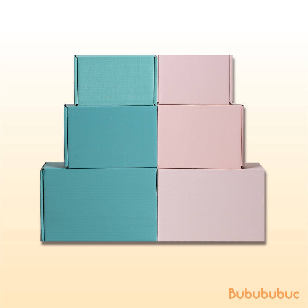 กล่องพัสดุ ไปรษณีย์หูช้างไซส์ B (17*25*9cm) 1แพคมี10ใบ สีสดใส Corrugated box for Postal (standard size B 17x25x9cm.)
