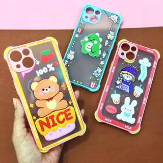 Oppo A95/A3s/A54(4G) เคสมือถือกันกระแทกกันกล้อง เคสกันเลนส์กล้อง ขอบสี