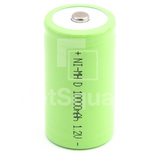 ถ่าน Ni-MH D ถ่านชาร์จ ถ่านไฟฉาย NiMH Battery Rechargeable 10000mAh