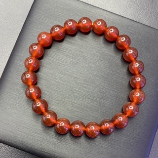 กำไลหินแท้คาร์เนเลียนสีแดง (Red Carnelian) 8mm