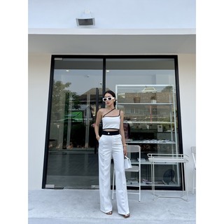 Claire crop top + Anne two-tone pants