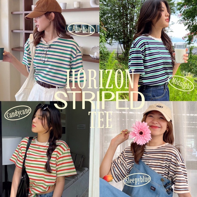 Choosedress A1784 Horizon striped Tee เสื้อยืดลายทาง