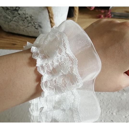 แนะนำ ผ้าม่าน 1 หลาสองชั้นสีดํา Organza ลูกไม้ Trim ผ้าปูที่นอนผ้าม่านเสื้อผ้าข้อมืออุปกรณ์ตกแต่งจีบตาข่ายลูกไม้ Trim ราคาพิเศษ มีเก็บเงินปลายทาง