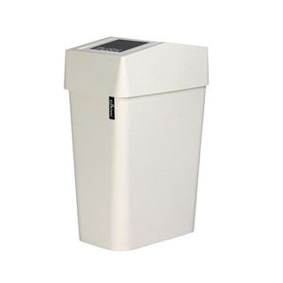 ถังขยะฝาสวิงเหลี่ยม 18 ลิตรDKWHH-228LP/6ขาวทึบ Swing Top Waste Bin - Square 18 liter DKWHH-228LP / 6 White Solid