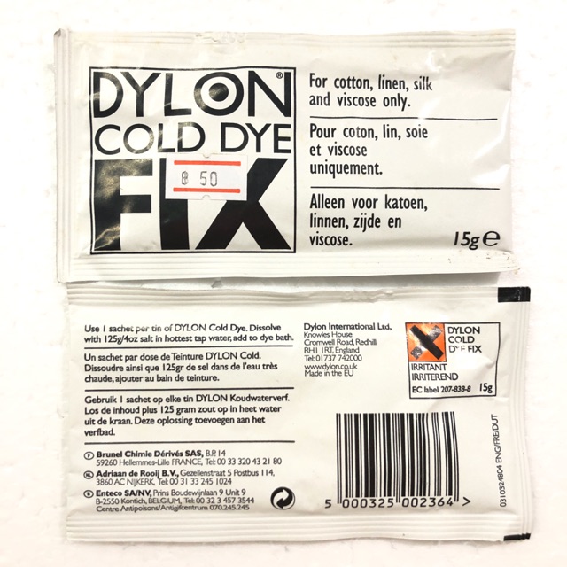 พร้อมส่ง Dylon cold dry fix เคมีช่วยย้อม สำหรับย้อมเย็น