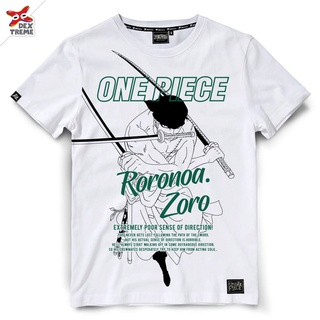 Dextreme เสื้อวันพีซ (DOP-1493) One Piece ลาย โซโล Zoro มี สีขาว และ สีเขียว