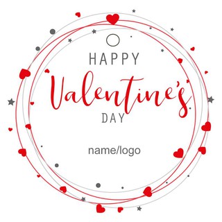 (แพค 50 ใบ) ป้ายแท็กวันวาเลนไทน์ Valentines (Valentines Gift Tag) – เปลี่ยนข้อความได้