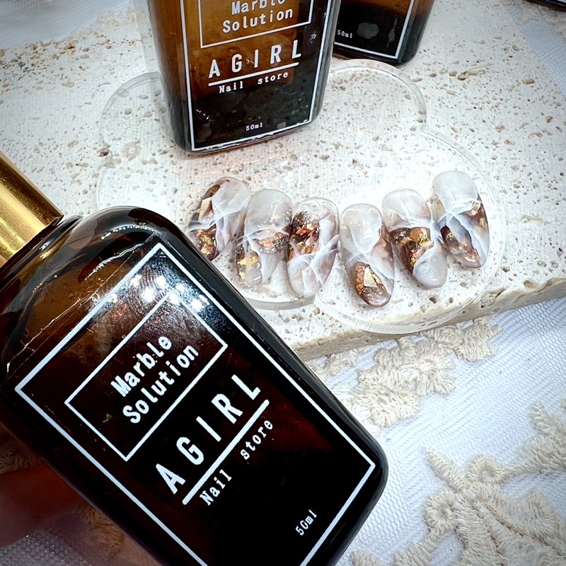 NailMarbleSolutionAGIRLน้ำยาละลายทำเล็บลายมาเบิ้ล