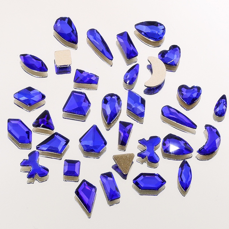 หินคริสตัล พลอยเทียม หลากสี สําหรับตกแต่งเล็บ