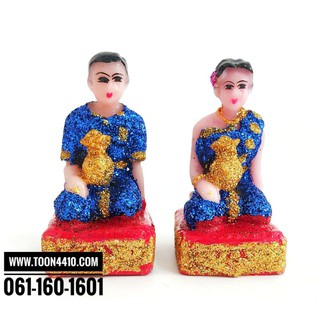 ตุ๊กตาตั้งศาล ชาย-หญิง เกล็ดเพชร