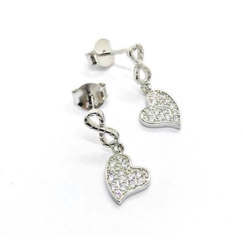 🔹 ต่างหู Infinity Love ... • ขนาด 0.7 x 1.3 cm. • เงินแท้ 92.5% • 490 บาท • จัดส่งฟรี