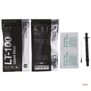 inter LT-100 Liquid metal thermal conductive paste Grease for CPU GPU Cooling liquid ultra 128W/mK 1.5g 3g Compound grease for cooling