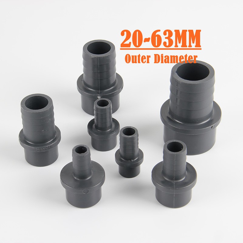 1 / 5 ชิ้น / ล็อต 20-63 มม. To 8-60 มม. Pagoda อะแดปเตอร์เชื่อมต่อท่อ Pvc สําหรับตู้ปลา