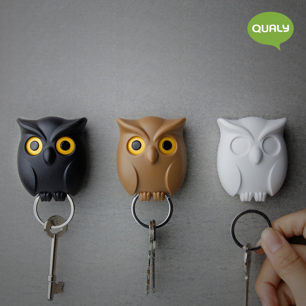 Night Owl Key Holder ที่แขวนพวงกุญแจ ดีไซน์ นกฮูก ที่เก็บกุญแจ ติดผนัง Qualy (ควอลี่) ราคา ถูกที่สุด ดีลบีเคเค แกลเลอรีภาพที่ 4