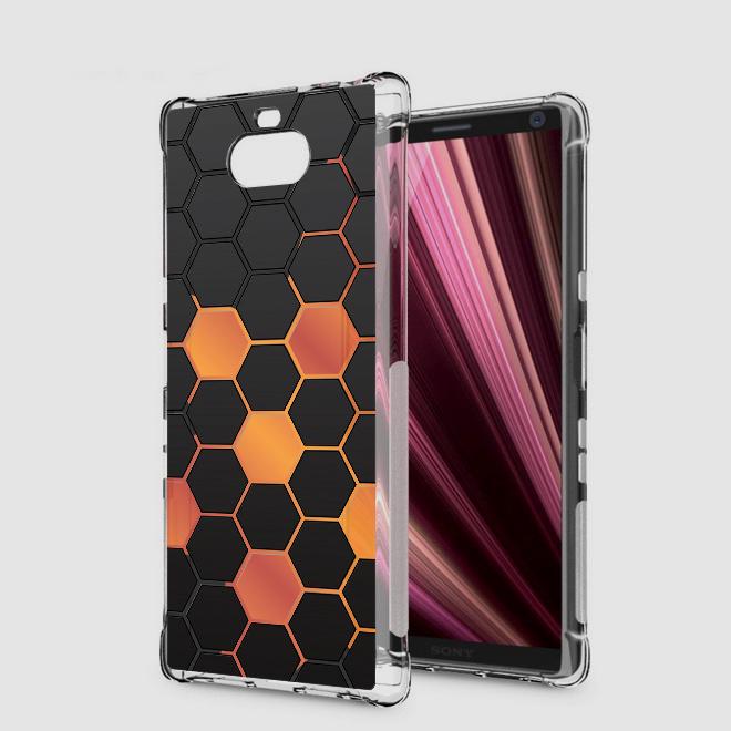 เคส สำหรับ Sony Xperia 10 Plus (10+) Polygon Series 3D Anti-Shock Protection TPU Case [PG002]