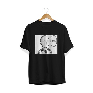 เสื้อยืด ผ้าฝ้าย พิมพ์ลายอนิเมะ Kaos Saitama Ok One Punch Man สําหรับผู้ชาย