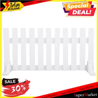 รั้วไม้เต็งตั้งพื้น SPRING 70x35 ซม. สีขาว รั้ว TENG WOODEN FENCE SPRING 70X35CM WHITE อุปกรณ์ตกแต่งสวน