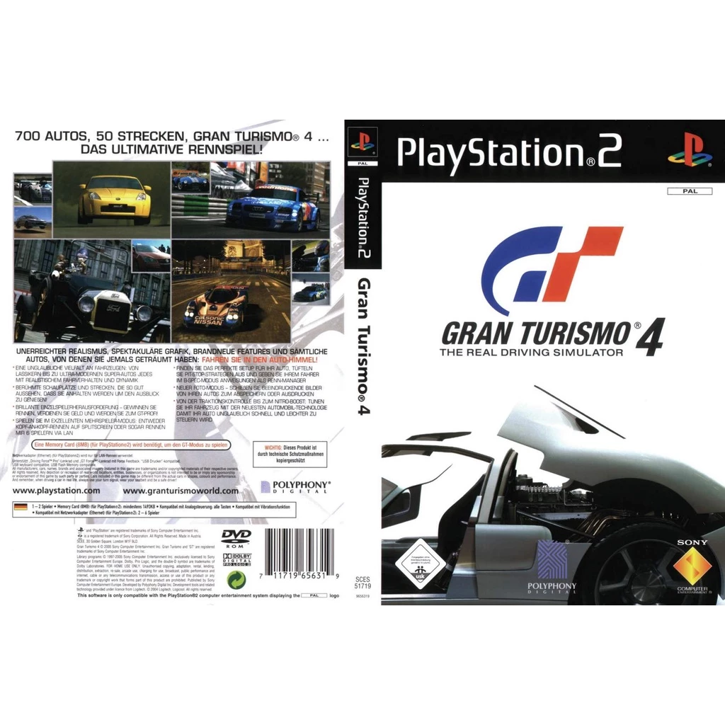 แผ่นเกมส์ PS2 Gran Turismo 4 คุณภาพ ส่งไว (DVD)