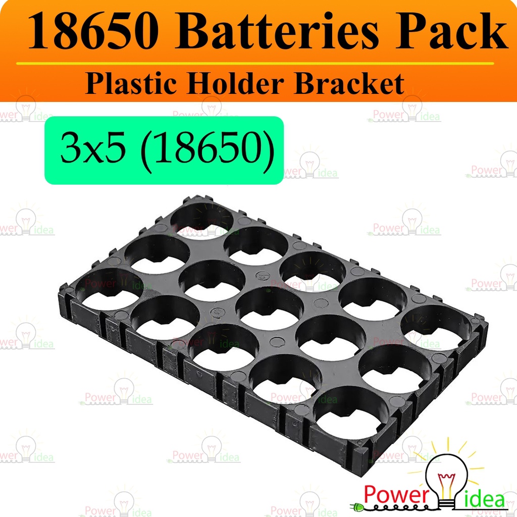 Bracket  18650 Battery Holder รางวางแบตเตอรี่ลืเธียม Li-ion 18650  มีขนาด 2x3, 2x5, 3x5, 3x7, 4x5, 5x6 (1 ชิ้น)