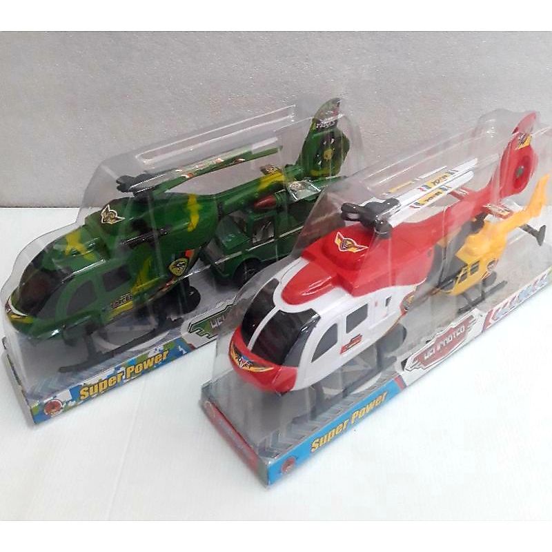 Pretend Play 109 บาท คอปเตอร์มีลาน ของเล่นเด็ก คอปเตอร์ฝาครอบใส รถของเล่นเด็ก มีลาน คอปเตอร์จำลอง-มีลานเข็นได้ Mom & Baby
