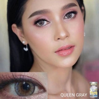 คอนแทคเลนส์ Queen gray brand BeautyContactlens (Beautylens)เลนส์อั้มค่าอมน้ำ55% สายตา 50-1000