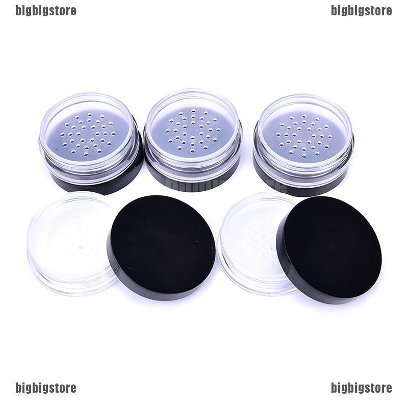 BBS&Empty Refillable Cosmetic Jar Pot Loose Face Powder Sifter Case