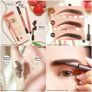 HF5042 Sivanna Double Proof Brow Multi Effect Eyebrow Pencil  ดินสอเขียนตคิ้ว &amp; มาสคาร่าคิ้วในแท่งเดียว