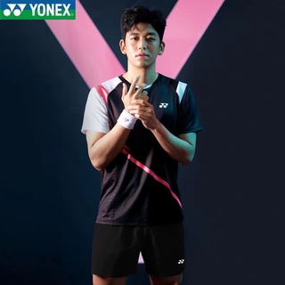 Yonex ชุดกีฬาแบดมินตัน แขนสั้น แฟชั่นฤดูร้อน สําหรับผู้ชาย และผู้หญิง