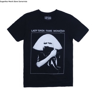 คอลูกเรือเสื้อยืดคอกลมเสื้อเชิ้ต Gaga Fame Band สําหรับผู้หญิง - Sผ้าฝ้ายแท้