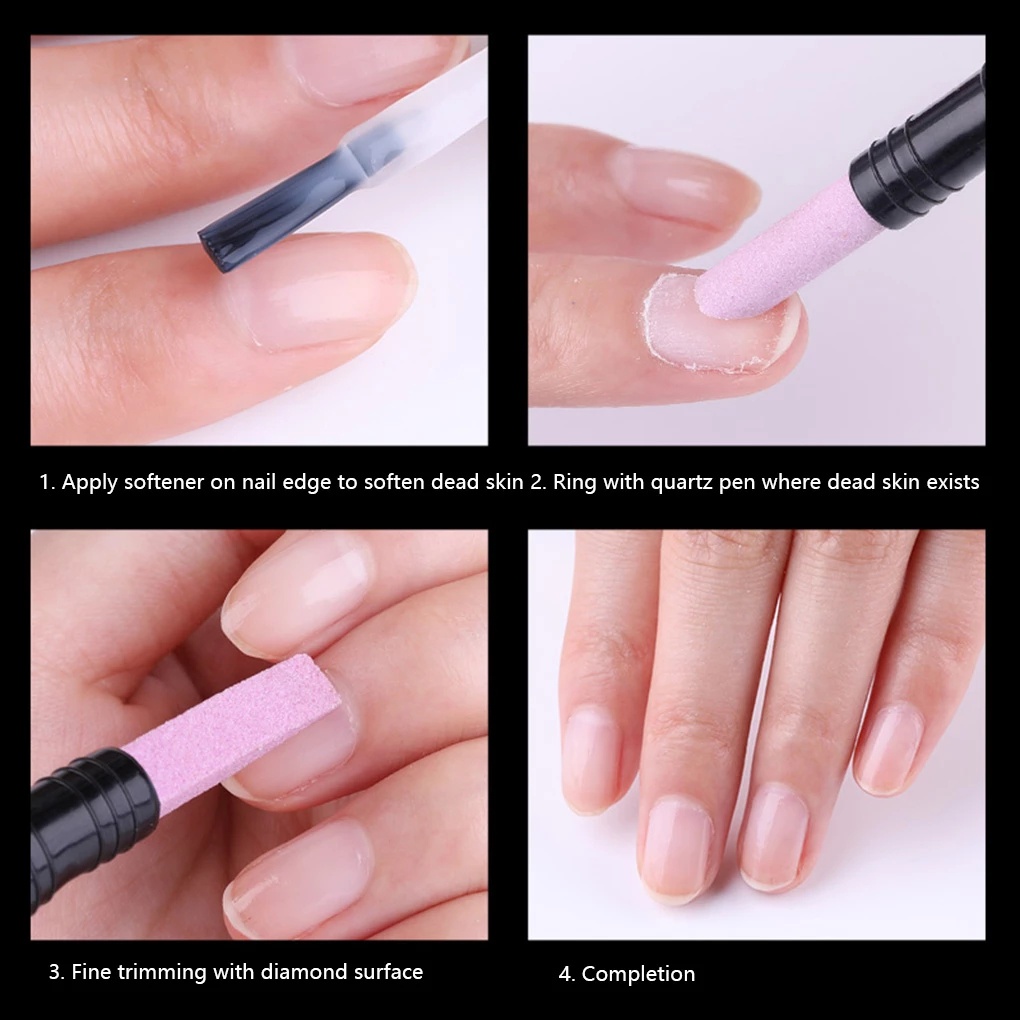 ปากกาเจียรควอตซ์ กําจัดผิวที่ตายแล้ว / ตะไบเล็บ แบบใช้ซ้ําได้ / ปากกาขัดเล็บควอตซ์ / ปากกากําจัดหนังกําพร้า ที่กันจอน - รูปที่ 3