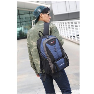 backpack กระเป๋าเป้ กระเป๋าเดินป่า กระเป๋าสะพายหลัง 57 Cm ขนาด 30+5 ลิตร กันน้ำ(สีฟ้า)