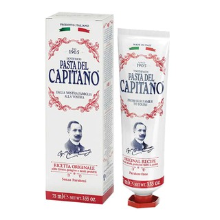 PASTA DEL CAPITANO ยาสีฟัน ออริจินัล เรซิพี ขนาด 75 มล. สีแดง ของใช้ในห้องน้ำ เครื่องใช้ในห้องน้ำ บ้าน