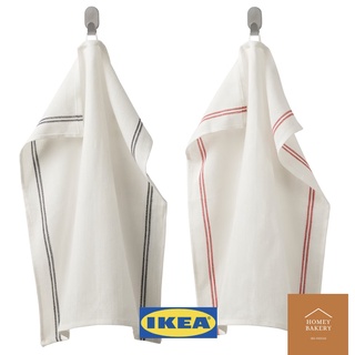 IKEA ผ้าเช็ดจาน ผ้าเช็ดมือ ขาว/แดง ขาว/น้ำเงิน 45x60 ซม. พร้อมส่ง ราคาถูกสุด