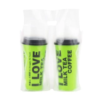 ถุงพลาสติกใส่แก้วน้ำแก้วกาแฟ เดี่ยวและคู่ แพ็คละ100ใบ(พร้อมส่ง)