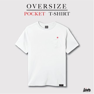 🔥 Sale โล๊ะสต๊อก 🔥 ® เสื้อ Oversize ( มีกระเป๋า ) พิเศษ ชายผ่าข้าง สีดำ ขาว ผู้ชาย หญิง  OP