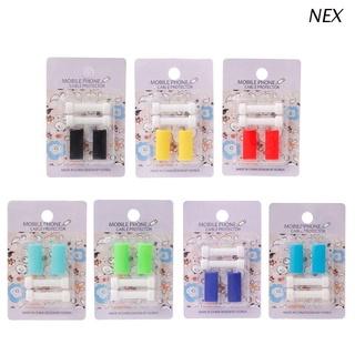 Nex ปลอกป้องกันสายเคเบิล USB สีสันสดใส สําหรับสายชาร์จข้อมูล สมาร์ทโฟน