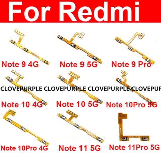 ปุ่มเปิดปิด ปุ่มปรับระดับเสียง สายเคเบิลอ่อน สําหรับ Xiaomi Redmi Note 9 9s 9T 10 Pro Note 11 Pro 4G 5G