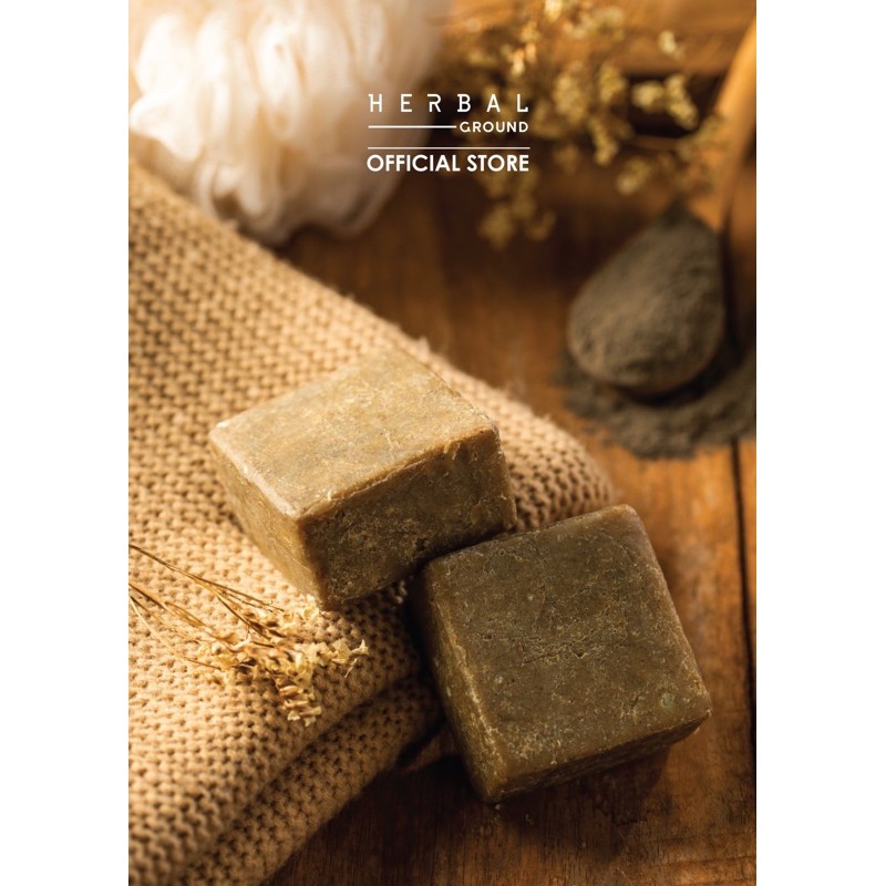 Herbal Ground สบู่สะเดาฟ้าทะลายโจร Neem and Green Chiretta Soap