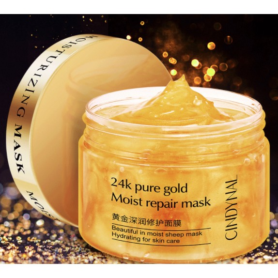 Cindynal 24K pure gold Mask ครีมมาร์คหน้าทองคำ120g..