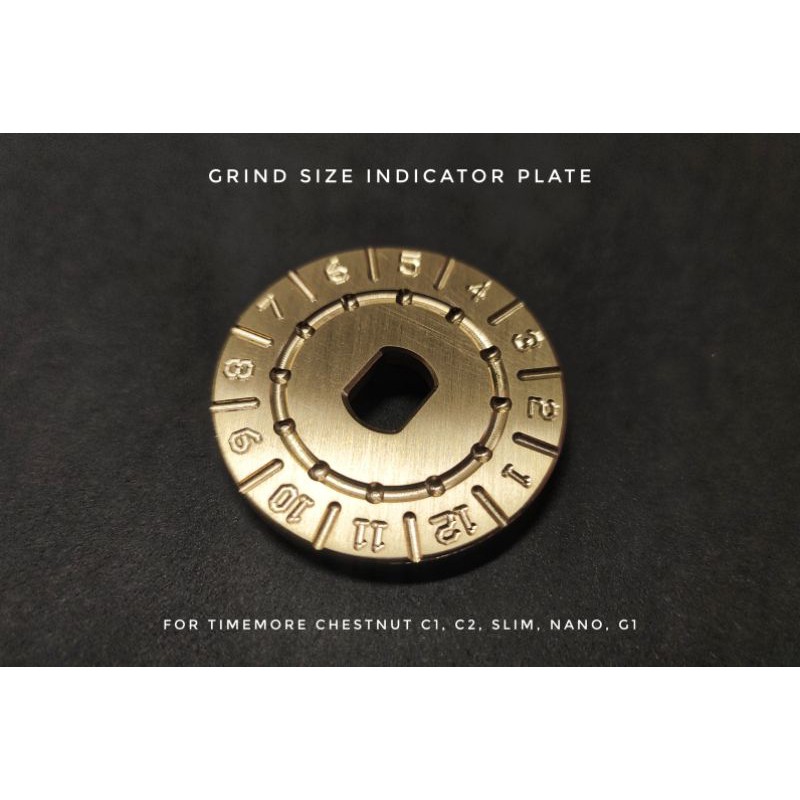 Timemore Grind Size Plate (แผ่นบอกเบอร์บดสำหรับเครื่องบด Timemore Chestnut C1,C2,Slim, Nano, G1