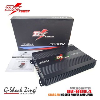 DZ POWER รุ่น DZ 500.4 เพาเวอร์แอมป์ 4ชาแนล คลาสAB สำหรับขับเสียงกลางแหลมหรือซับเบส กำลังขับ 2000Watts