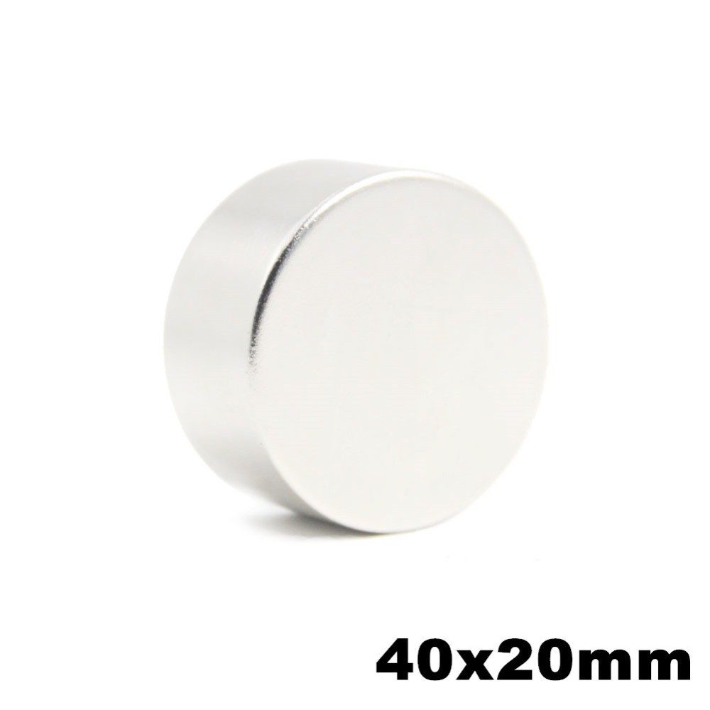 1ชิ้น แม่เหล็กแรงสูง 40×20 มม. Magnet Neodymium 40×20มิล แม่เหล็กแรงสูง กลมแบน 40mm x 20mm แม่เหล็ก นีโอไดเมียม 40*20mm