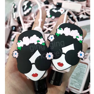 (ส่งฟรีEMS พร้อมส่งในไทย) Alice+Olivia เคสซิลิโคน สำหรับใส่เจลล้างมือ +แถมเจล L ล้างมือ แบบไม่ใช้น้ำ ทุกชิ้น(unofficial)