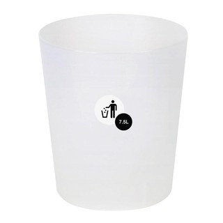 ถังขยะกลม 7.5 ลิตร สีขาว JCJ 1141 7.5 l white round trash can, JCJ 1141