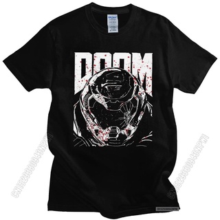 เสื้อยืดคอกลมเสื้อยืด ผ้าฝ้าย 100% พิมพ์ลาย Doom Slayer Éternel Pour Homme Manches Courtes คลาสสิก สําหรับผู้ชาย LHZYS-5