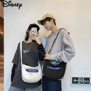 Disney กระเป๋าเกาหลี กระเป๋าสีทึบ กระเป๋าไนลอน กระเป๋าแมสเซนเจอร์ กระเป๋าผู้ชาย F25058