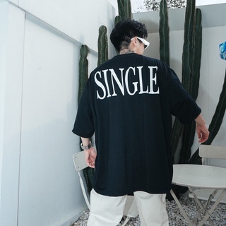 QCLOTH เสื้อยืดพิมพ์ลาย ลาย single เสื้อคนโสด 😎 S M L